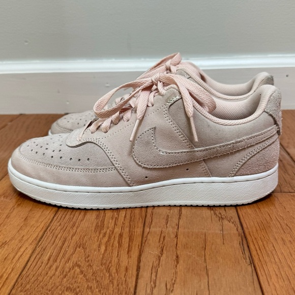 Nike Court Vision Low Top Light Pink Suede Size 8.5 - Picture 4 of 10